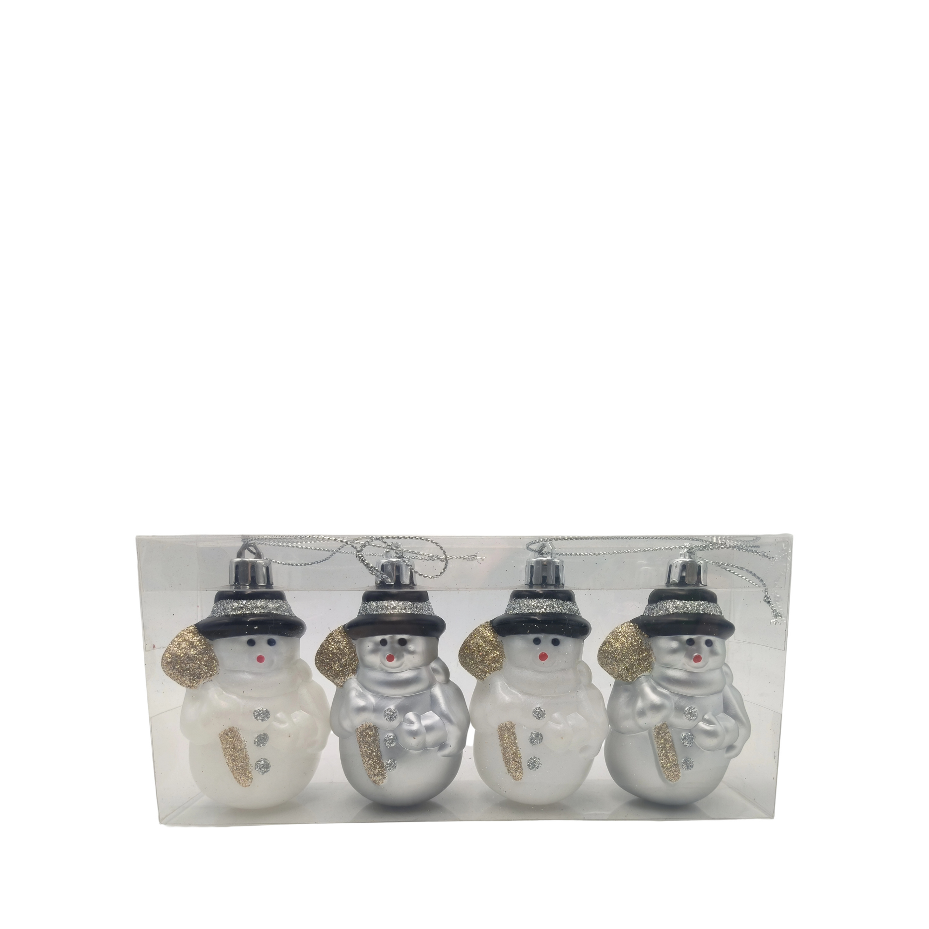 Snemænd julekugler, 4 stk.